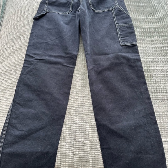 ARITZIA TNA WORKWEAR Ladies Size 00 Dark Blue Greenwich Cargo Jeans - Picture 7 of 9